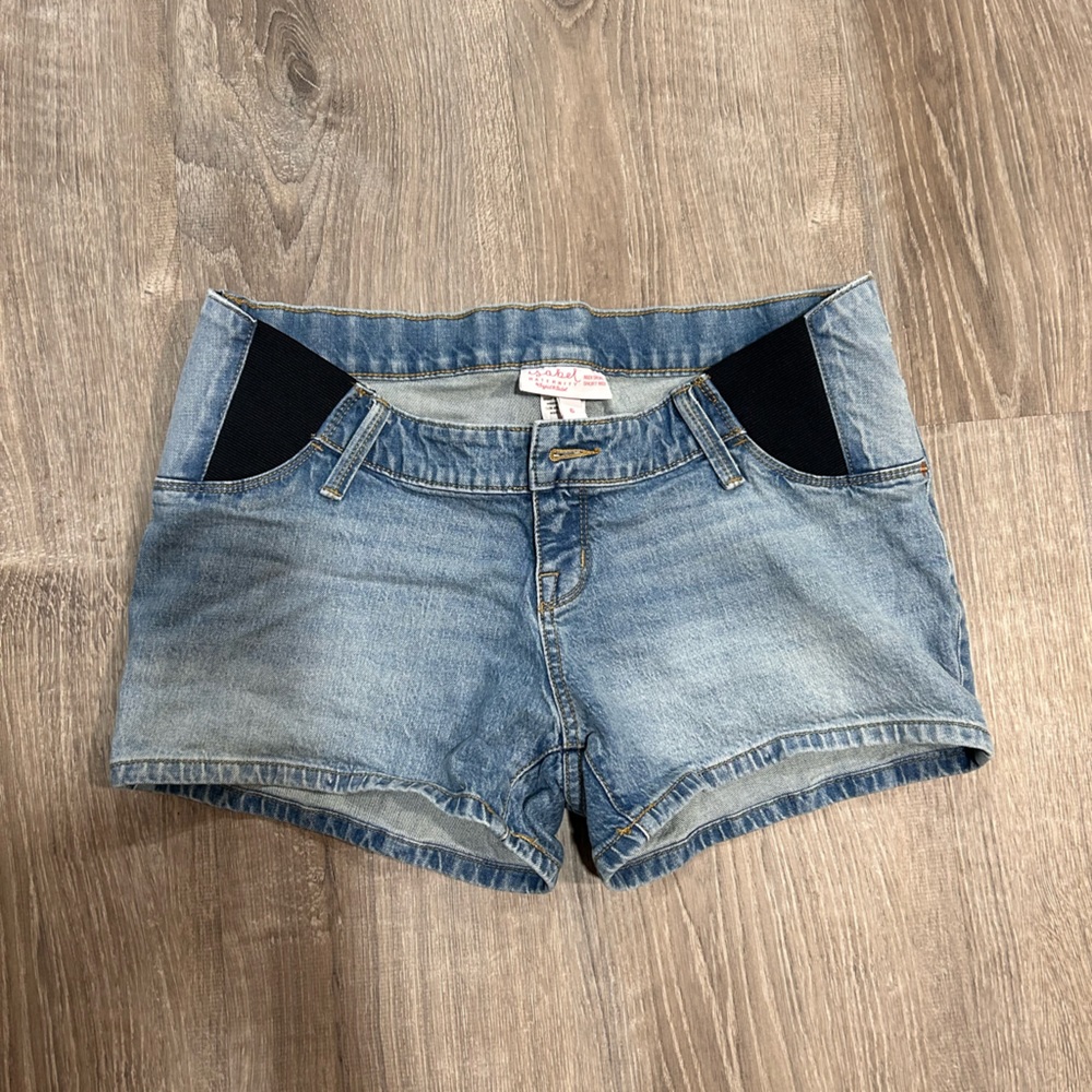 Jean maternity shorts